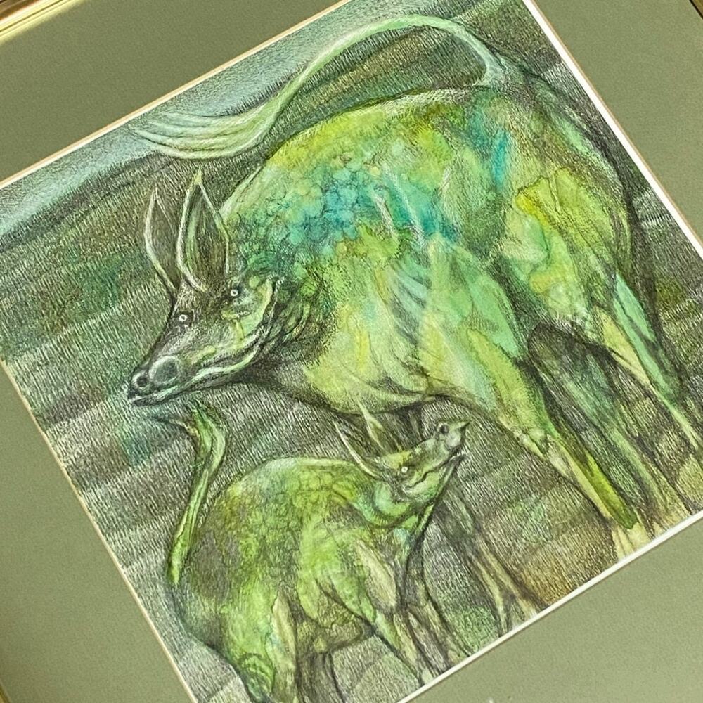 Fantasy Beast Creatures Art Like Father Like Son George McCann Mythical Signed